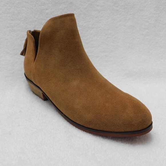 𝅺W563 Softwalk Beige Sand Women's Rylee Leather Ankle Bootie, Size 10 M - Picture 1 of 4